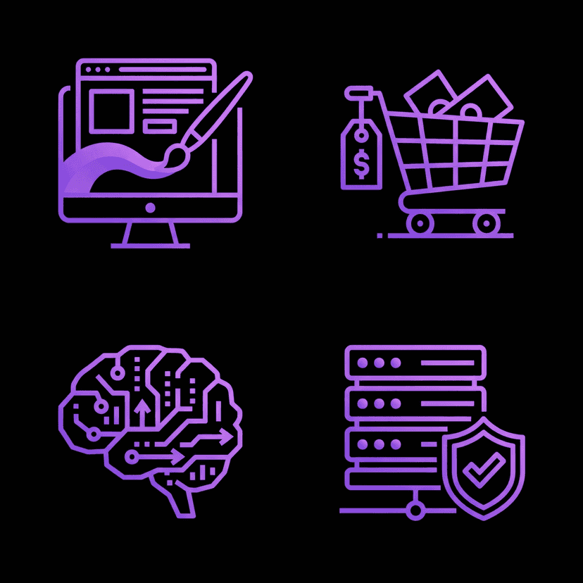 Web design, e-commerce, AI, and hosting services