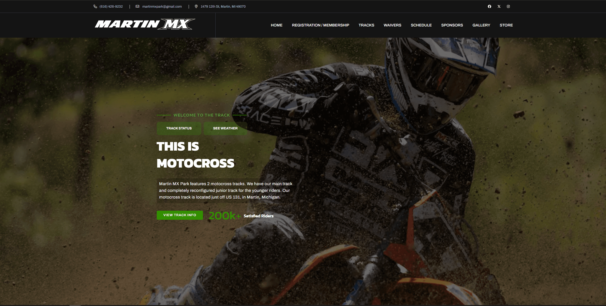 Martin MX Park — website screenshot