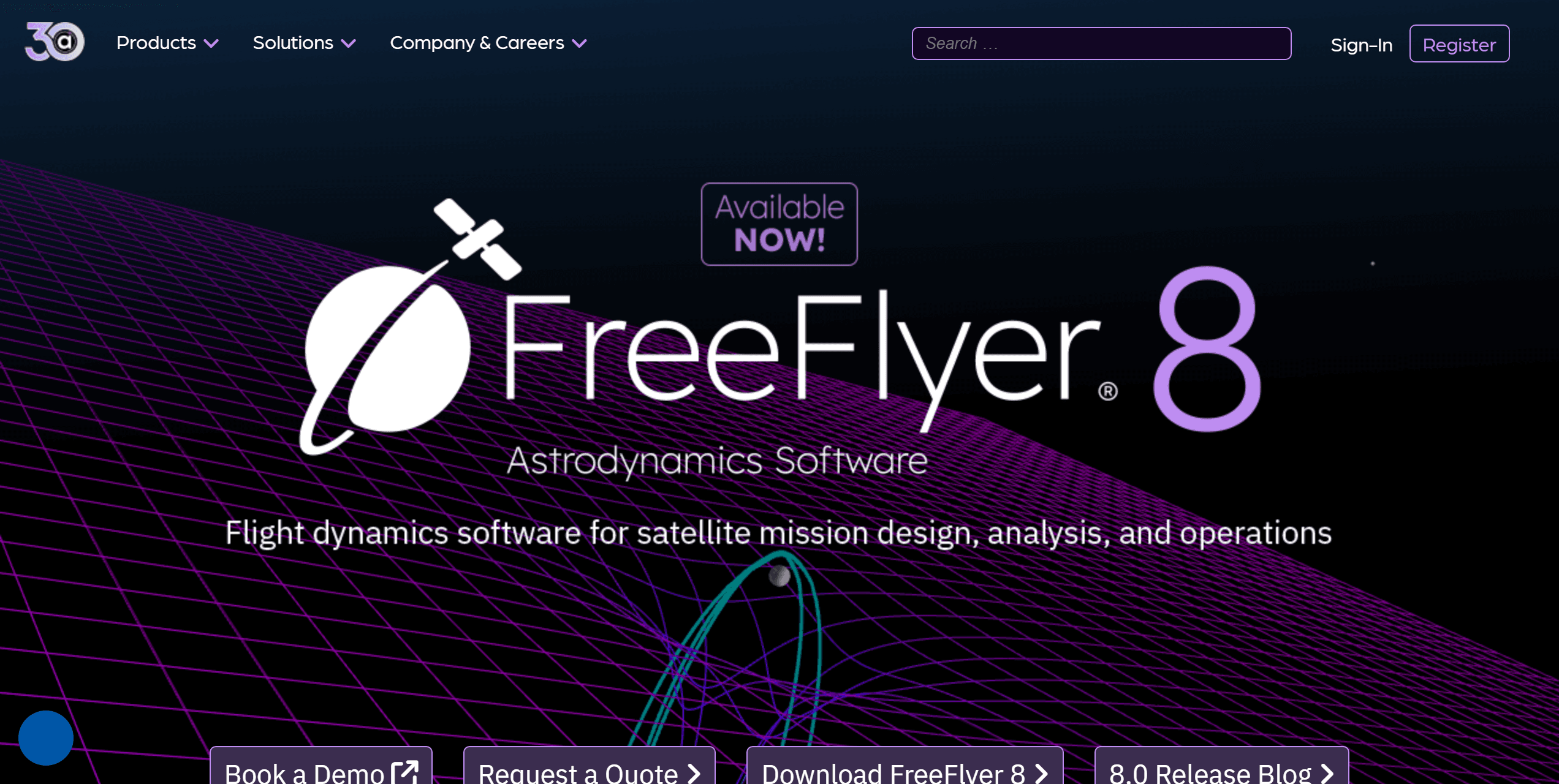 FreeFlyer 8 — website screenshot